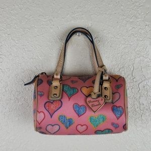 Dooney & Bourke Small Pink Heart Print Purse